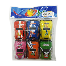Alloy Speedy Pullback Racing Cars - 6 Piece